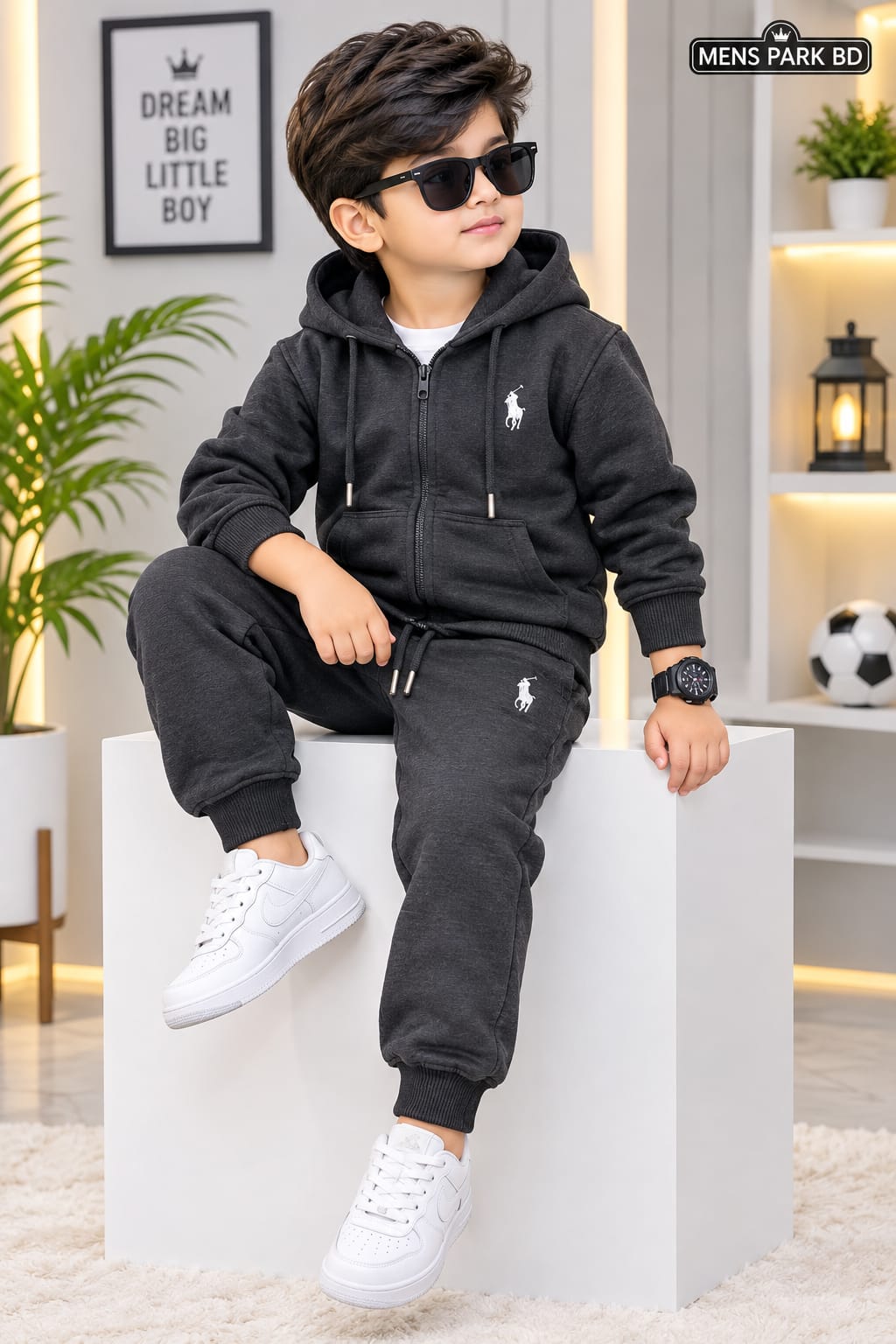 Boys Zipper Hoodie Combo Set