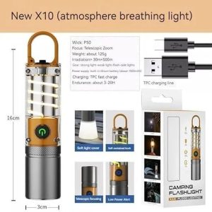 🔥 Clearhill 1000 Lumen Tactical Flashlight 🔦 💥 আলো হবে আরও শক্তিশালী, রাত হবে আরও সহজ!